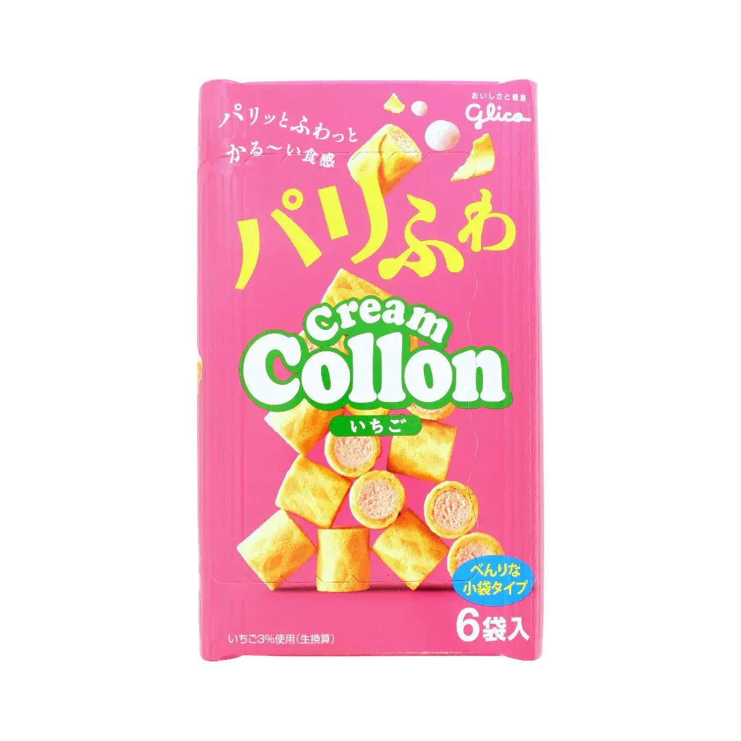 GLICO Cream Collon Strawberry 13.5g × 6p
