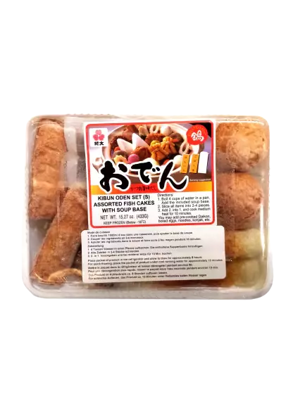 KIBUN Oden Set Assorted Fish Cakes with soup base 433g  MHD:11.03.2024