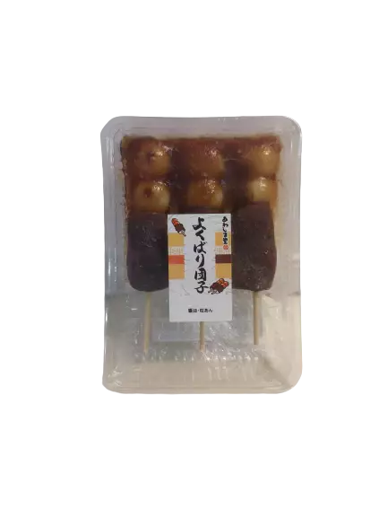 AWASHIMADO Dango-Mochi mit süßer Sojasauce und roten Bohnen 3pcs Yokubari 156g