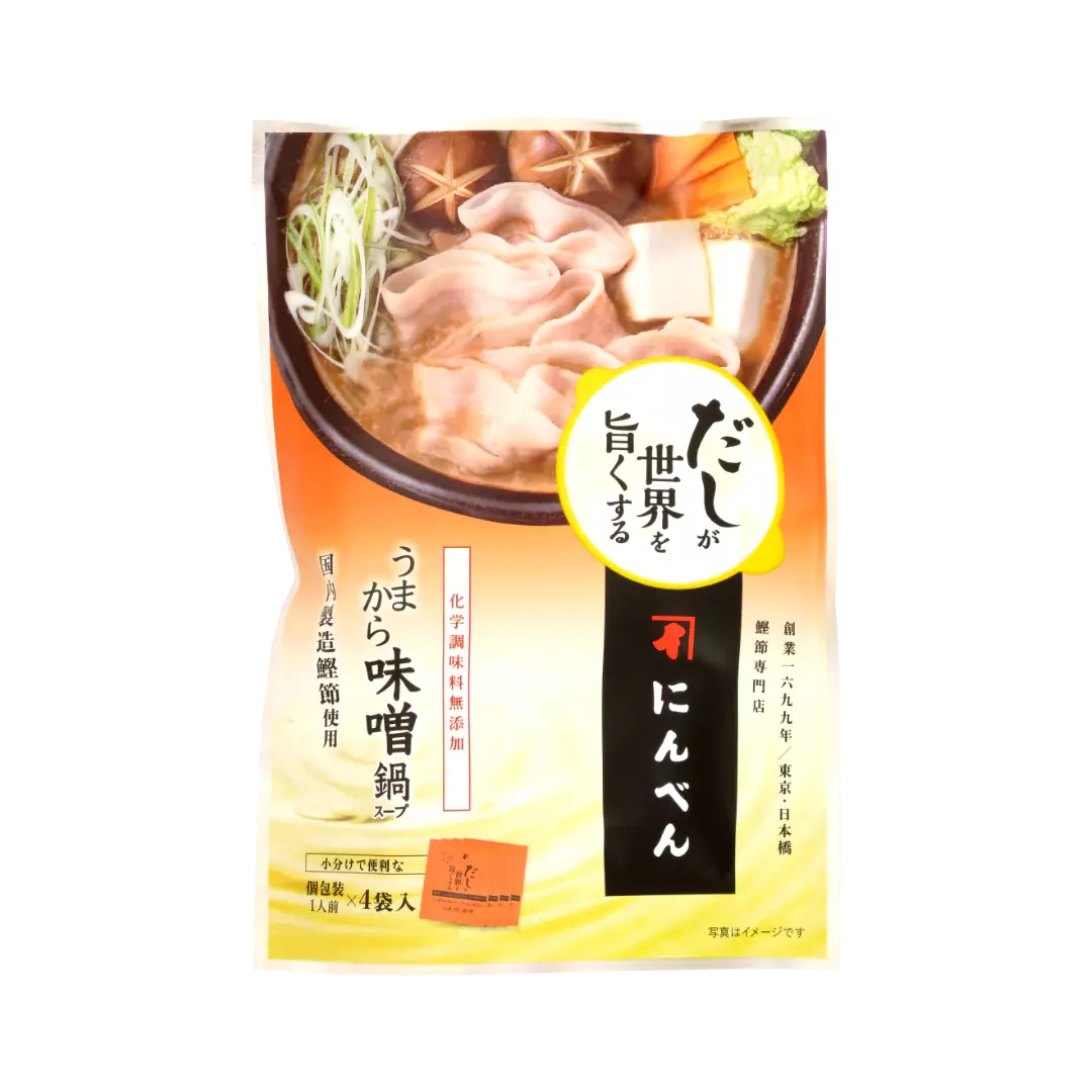 NINBEN Hot-Pot Soup Base Maromi Miso-Nabe 30ml × 4p  MHD:06.11.2023
