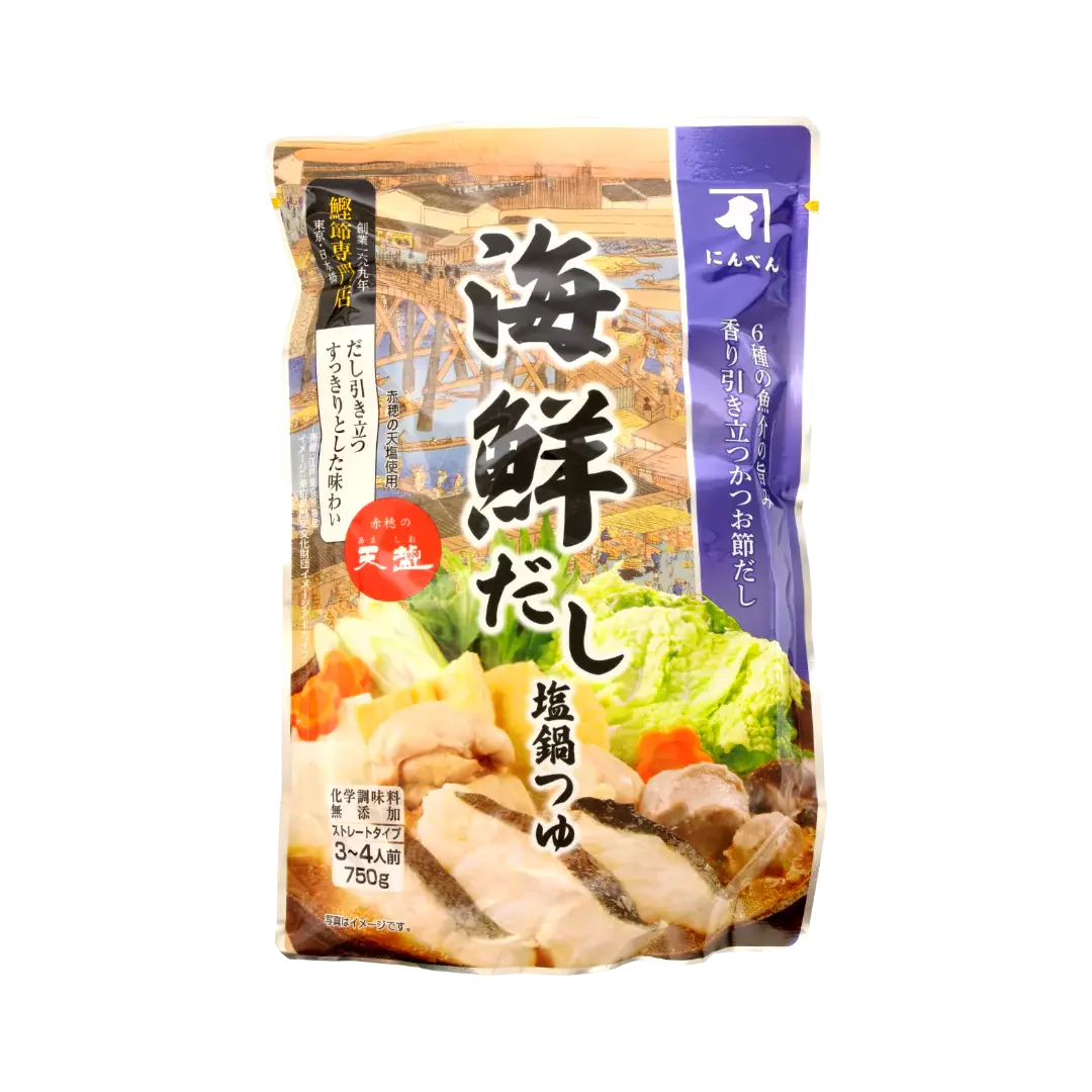 NINBEN Hot-Pot Soup Kaisen-Dashi Sshio 750g MHD:30.09.2023